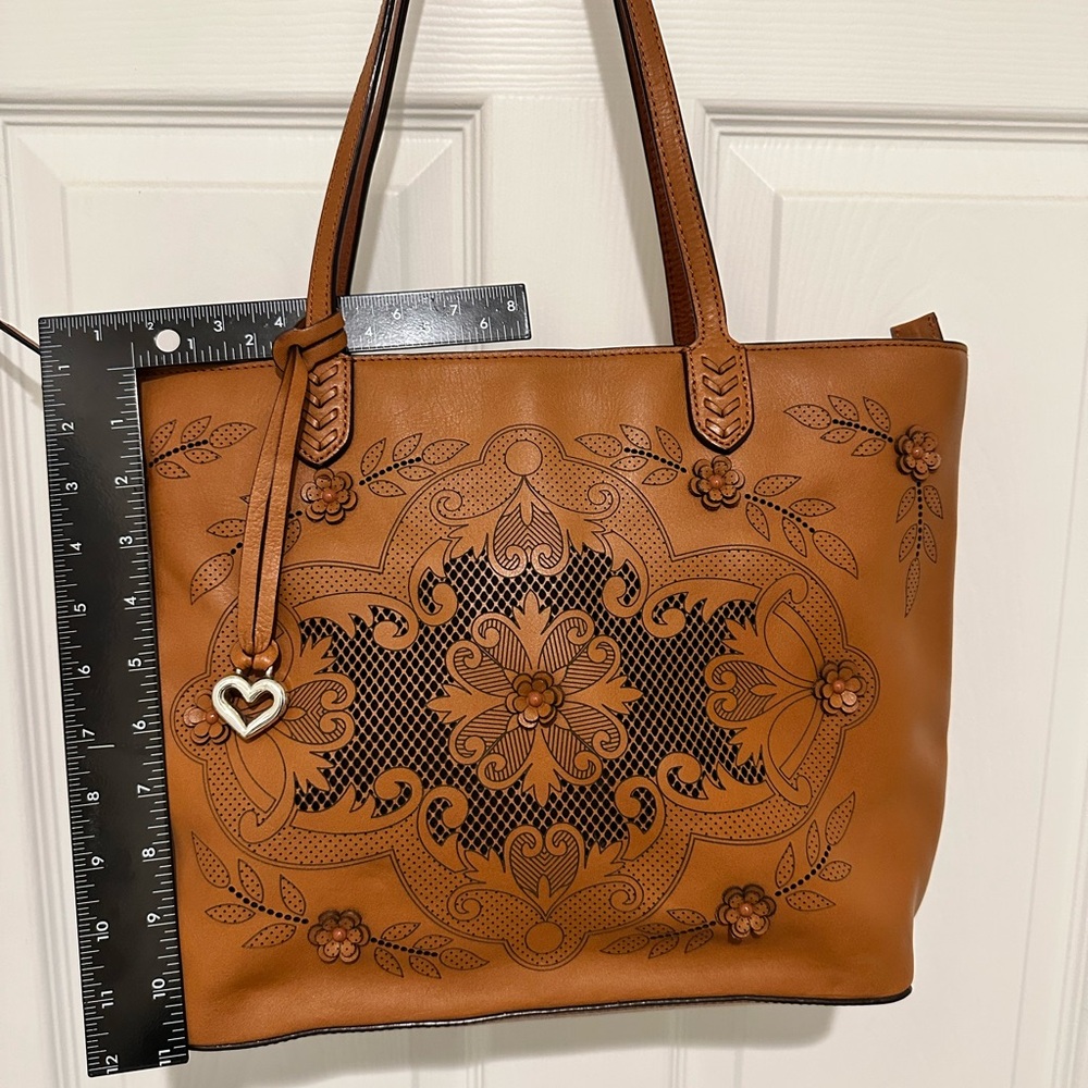 Brighton Tan Floral Tote Bag